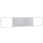 Magnetic Whiteboard Foldable 200x40x1.7 cm Aluminium