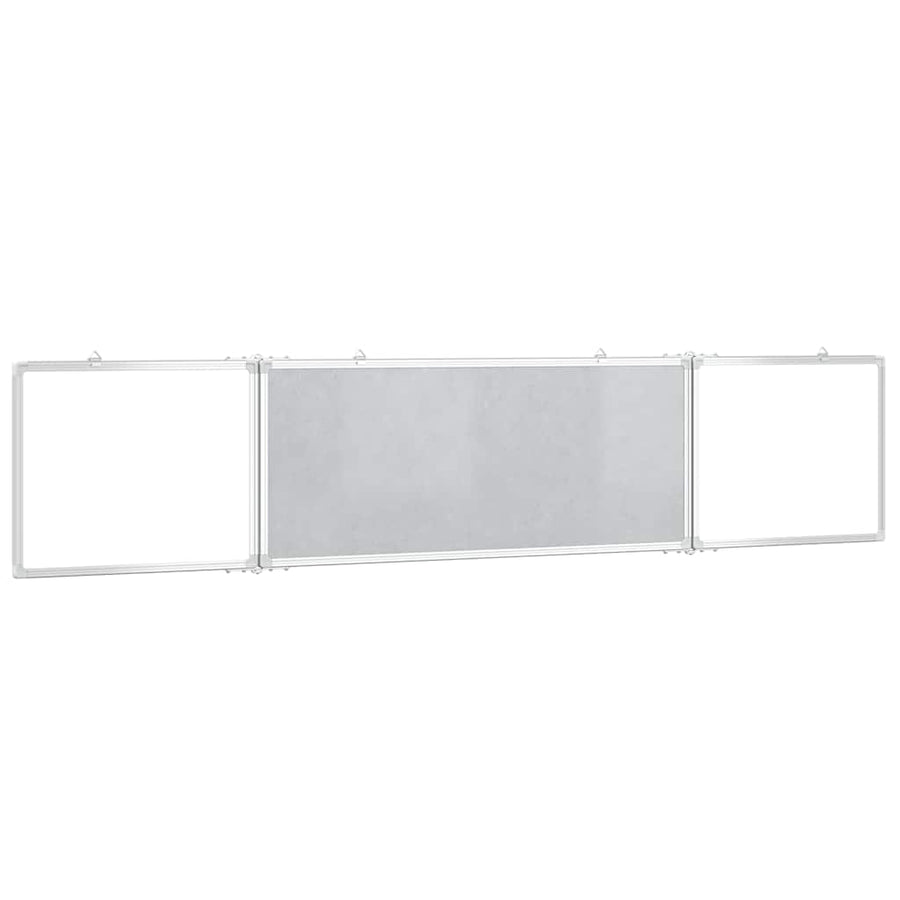 Magnetic Whiteboard Foldable 200x40x1.7 cm Aluminium