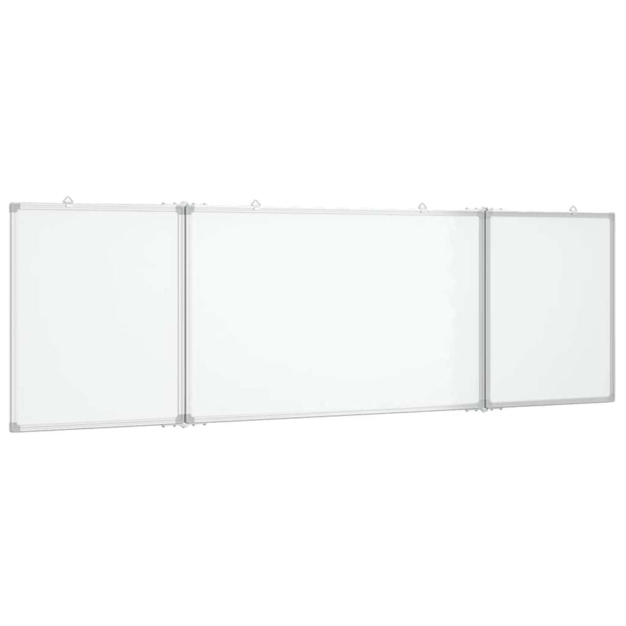 Magnetic Whiteboard Foldable 160x50x1.7 cm Aluminium
