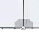 Magnetic Whiteboard Foldable 160x50x1.7 cm Aluminium - Rear View