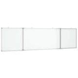 Magnetic Whiteboard Foldable 200x50x1.7 cm Aluminium - Front View