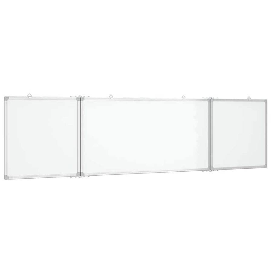 Magnetic Whiteboard Foldable 200x50x1.7 cm Aluminium