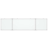 Magnetic Whiteboard Foldable 200x50x1.7 cm Aluminium