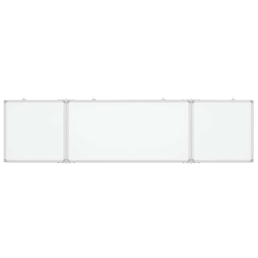Magnetic Whiteboard Foldable 200x50x1.7 cm Aluminium