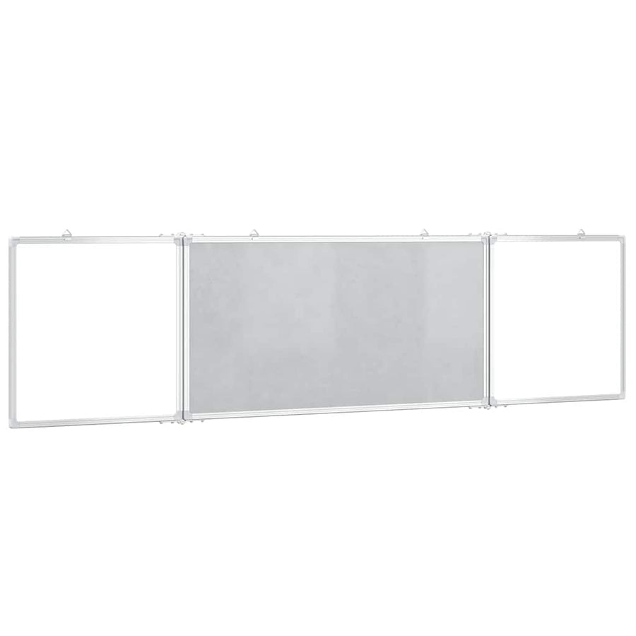 Magnetic Whiteboard Foldable 200x50x1.7 cm Aluminium