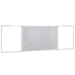 Magnetic Whiteboard Foldable 160x60x1.7 cm Aluminium