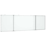 Magnetic Whiteboard Foldable 200x60x1.7 cm Aluminium