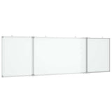 Magnetic Whiteboard Foldable 200x60x1.7 cm Aluminium - Front View