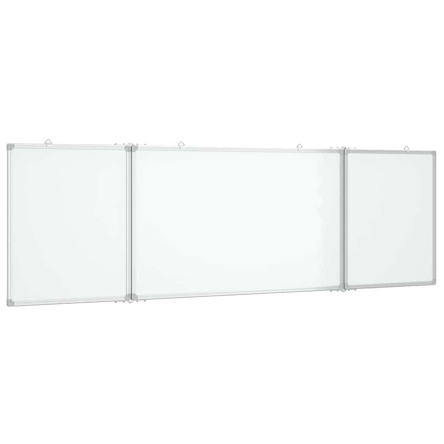 Magnetic Whiteboard Foldable 200x60x1.7 cm Aluminium