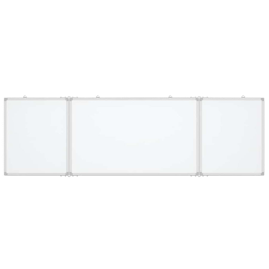 Magnetic Whiteboard Foldable 200x60x1.7 cm Aluminium