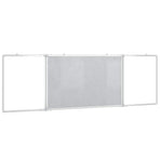 Magnetic Whiteboard Foldable 200x60x1.7 cm Aluminium