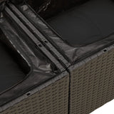 12 Piece Garden Sofa Set with Cushions Black Poly Rattan - Extra Image