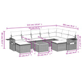 10 Piece Garden Sofa Set with Cushions Black Poly Rattan - Extra Image