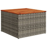 10 Piece Garden Sofa Set with Cushions Grey Poly Rattan - Close-Up Angle