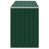 Wheelie Bin Storage for Triple Bins Green 216x81x115 cm Steel - Rear View