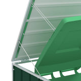 Wheelie Bin Storage for Triple Bins Green 216x81x115 cm Steel - Low Angle
