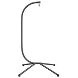 Hanging Egg Chair Stand without Basket Anthracite Steel - Top-Down View