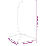 Hanging Egg Chair Stand without Basket Anthracite Steel
