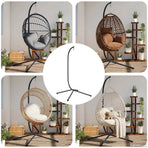 Hanging Egg Chair Stand without Basket Anthracite Steel