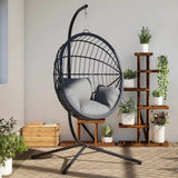 Hanging Egg Chair Stand without Basket Anthracite Steel