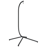 Hanging Egg Chair Stand without Basket Black Steel - Front View