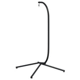 Hanging Egg Chair Stand without Basket Black Steel - 45-Degree Angle