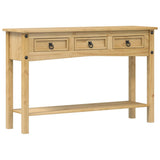 Console Table Corona 114x34.5x73 cm Solid Wood Pine - Front View