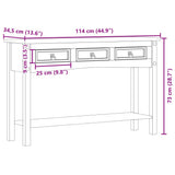 Console Table Corona 114x34.5x73 cm Solid Wood Pine - Extra Image