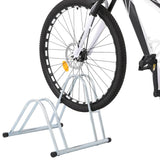 Bicycle Stand for 2 Bikes Floor Freestanding Galvanised Steel - Front View