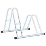 Bicycle Stand for 2 Bikes Floor Freestanding Galvanised Steel - 45-Degree Angle
