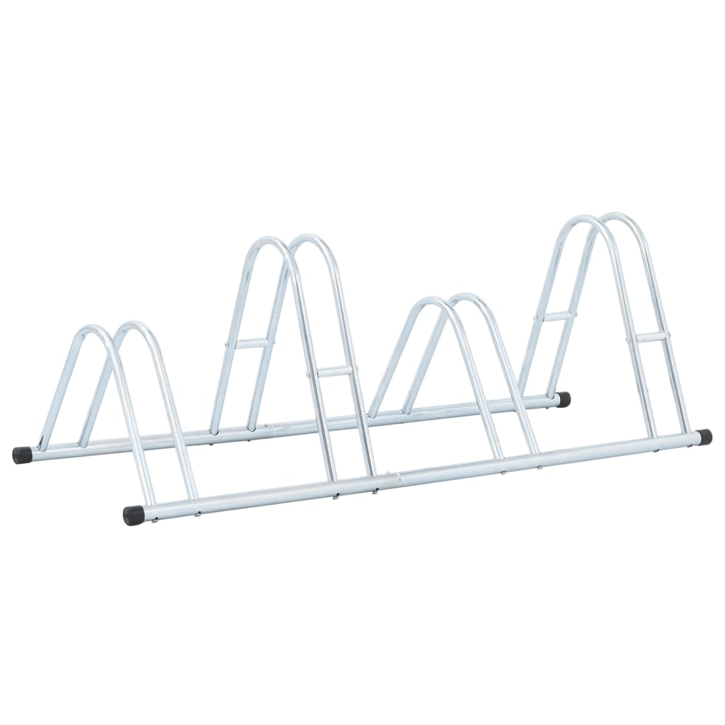 Bicycle Stand for 4 Bikes Floor Freestanding Galvanised Steel