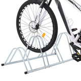 Bicycle Stand for 4 Bikes Floor Freestanding Galvanised Steel - Front View