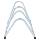 Bicycle Stand for 4 Bikes Floor Freestanding Galvanised Steel - Top-Down View