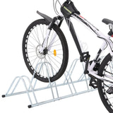 Bicycle Stand for 6 Bikes Floor Freestanding Galvanised Steel - Front View