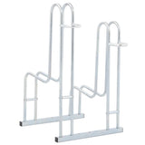 Bicycle Stand for 2 Bikes Floor Freestanding Galvanised Steel - 45-Degree Angle