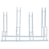Bicycle Stand for 4 Bikes Floor Freestanding Galvanised Steel - Side View