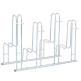 Bicycle Stand for 4 Bikes Floor Freestanding Galvanised Steel - 45-Degree Angle