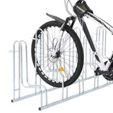 Bicycle Stand for 6 Bikes Floor Freestanding Galvanised Steel - Front View