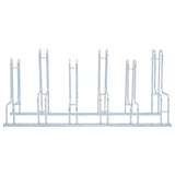 Bicycle Stand for 6 Bikes Floor Freestanding Galvanised Steel - Side View