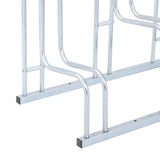 Bicycle Stand for 6 Bikes Floor Freestanding Galvanised Steel - Rear View