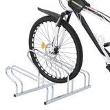 Bicycle Stand for 3 Bikes Floor Freestanding Galvanised Steel - Front View