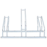 Bicycle Stand for 3 Bikes Floor Freestanding Galvanised Steel - Side View
