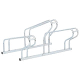Bicycle Stand for 3 Bikes Floor Freestanding Galvanised Steel - 45-Degree Angle
