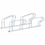 Bicycle Stand for 4 Bikes Floor Freestanding Galvanised Steel - 45-Degree Angle