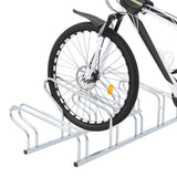 Bicycle Stand for 5 Bikes Floor Freestanding Galvanised Steel - Front View