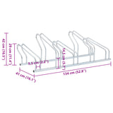 Bicycle Stand for 5 Bikes Floor Freestanding Galvanised Steel - Close-Up Angle