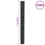 Weed Membrane Black 1x150 m PP - Low Angle
