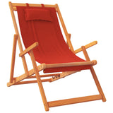 Folding Chairs 2 pcs Red Fabric