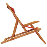 Folding Chairs 2 pcs Red Fabric