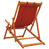 Folding Chairs 2 pcs Red Fabric - Rear View